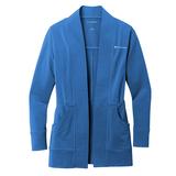 LK825 - Ladies Microterry Cardigan - Available in 2 Colors!  - thumbnail